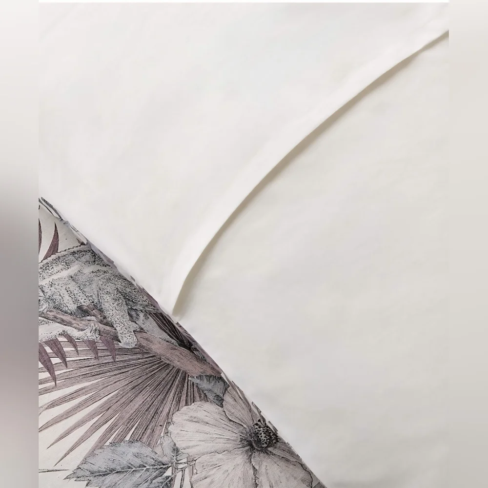 ❤️BUY 2 GET 1 FREE  Eden Off White & Smoked Mauve Linen King & Standard Set